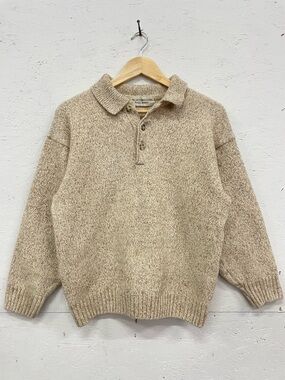 Vintage Northwoods Knitted Cotton-Wool Blend Ragg Sweater, Fits M/L